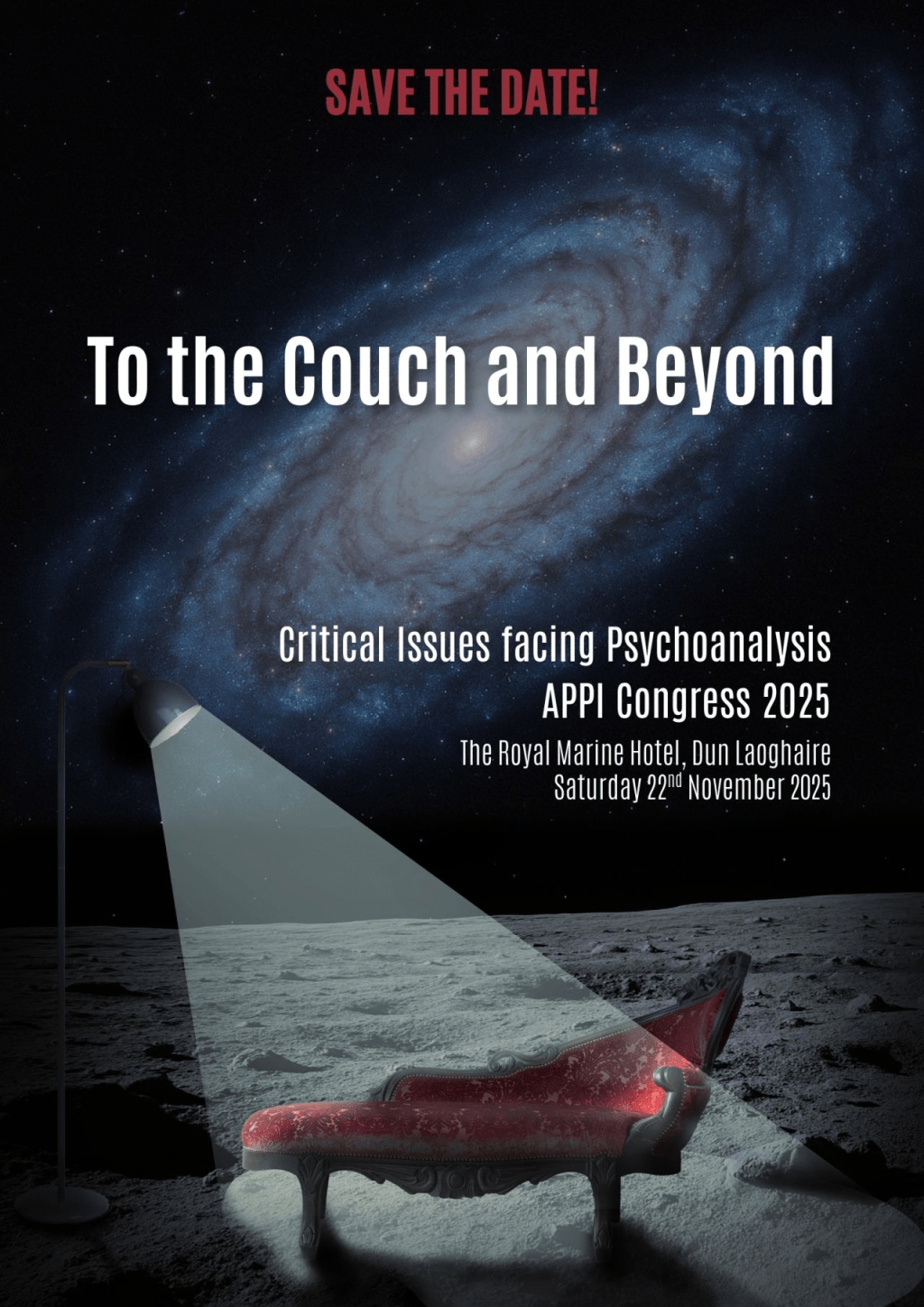 Save the date: To the Couch and Beyond – Critical Issues Facing Psychoanalysis. APPI Congress 2025. Saturday November 22, 2025.&nbsp;Hybrid