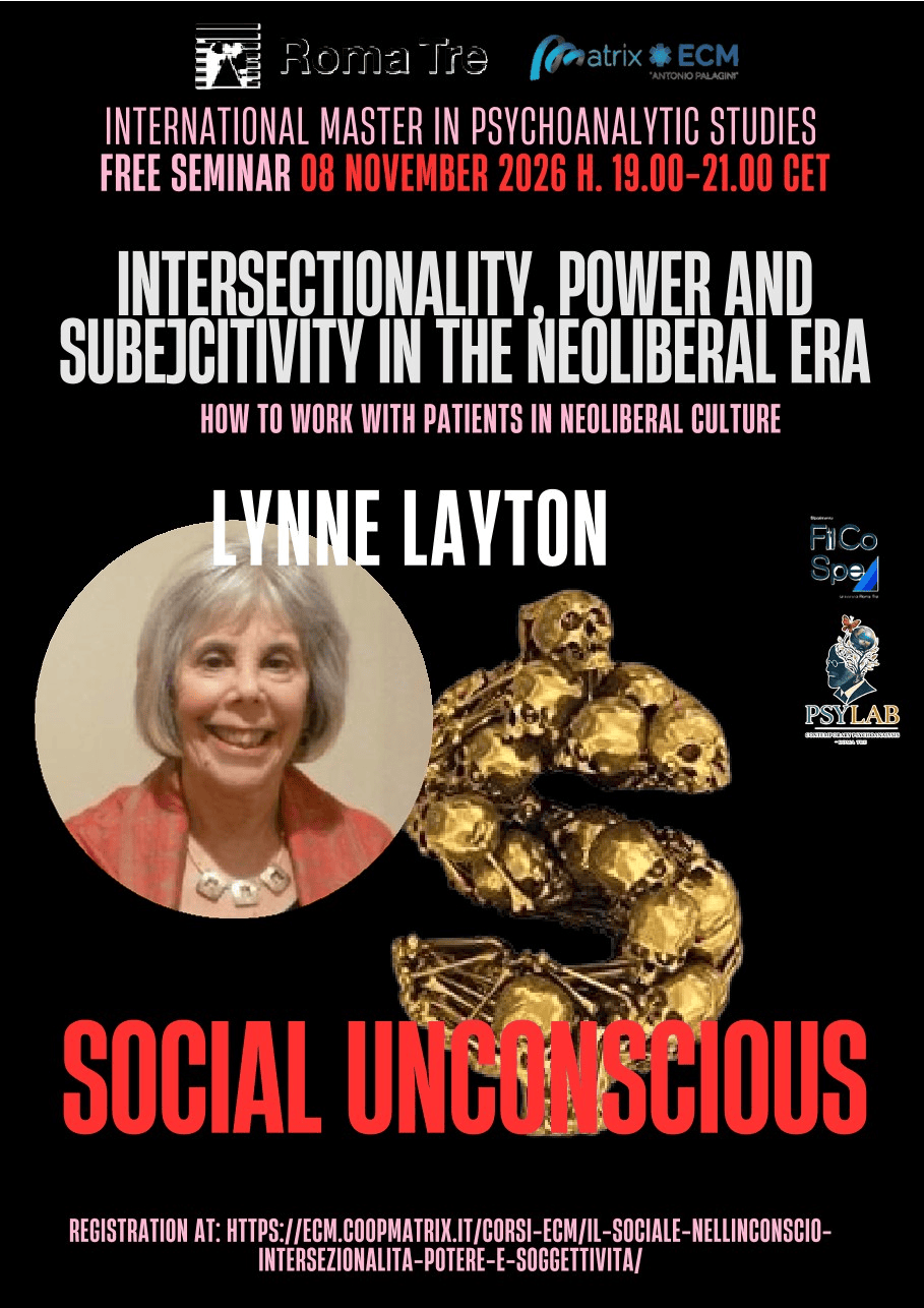 [Free Seminar] 08 November 2026, 19.00 CET- Intersectionality, Power and Subjectivity in the Neoliberal Era by Lynne&nbsp;Layton.